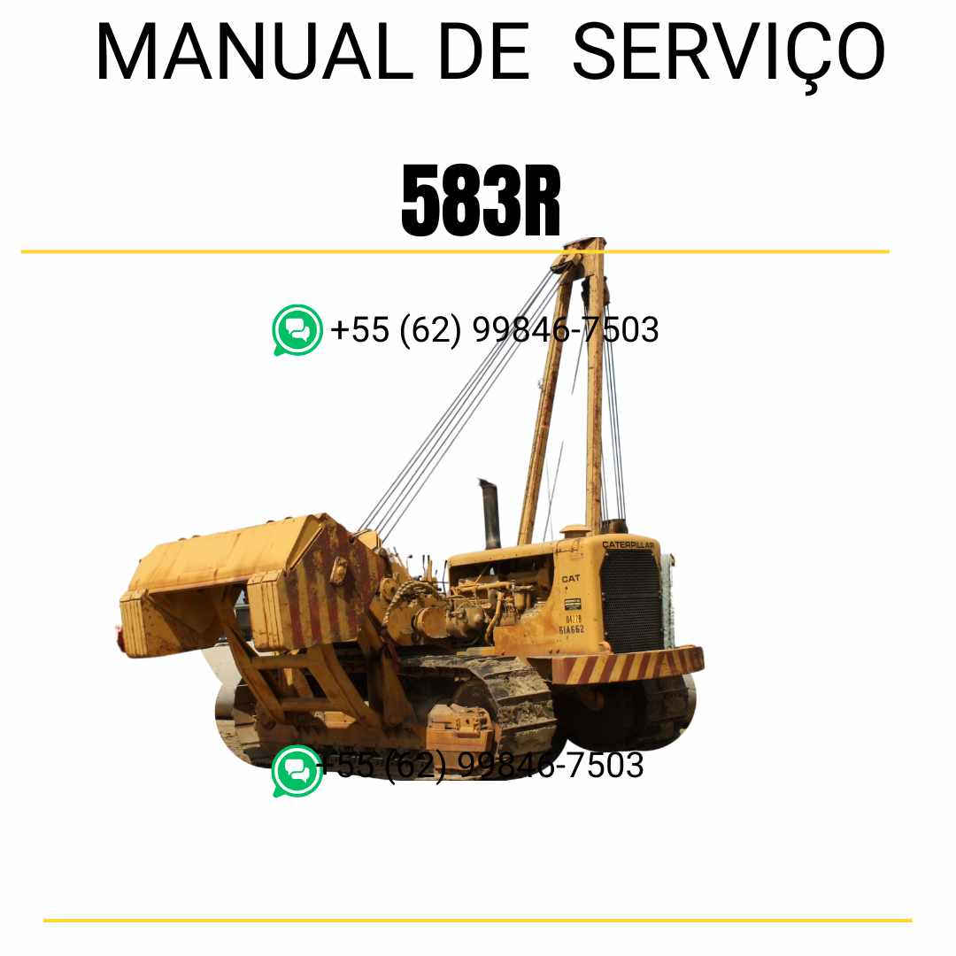 Manual de serviço Caterpillar 583R assentador de tubos em inglês, PDF técnico completo com instruções detalhadas de manutenção