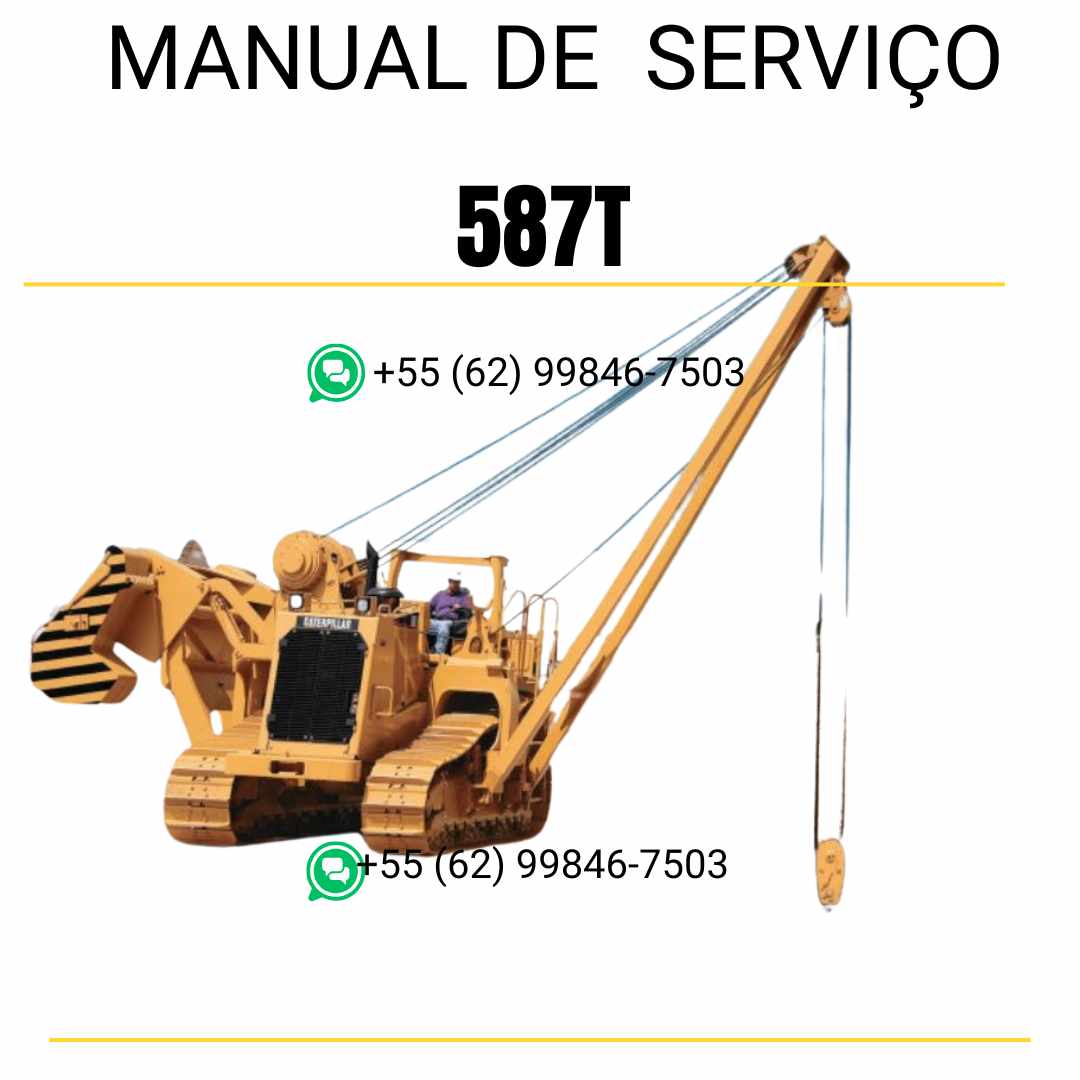 Manual de serviço Caterpillar 587T assentador de tubos em inglês, PDF completo com instruções técnicas para manutenção e reparos