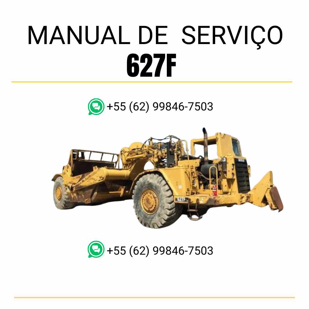 Manual de serviço Caterpillar 627F Raspador de Rodas em inglês, PDF detalhado com instruções de manutenção, reparos e diagnóstico técnico