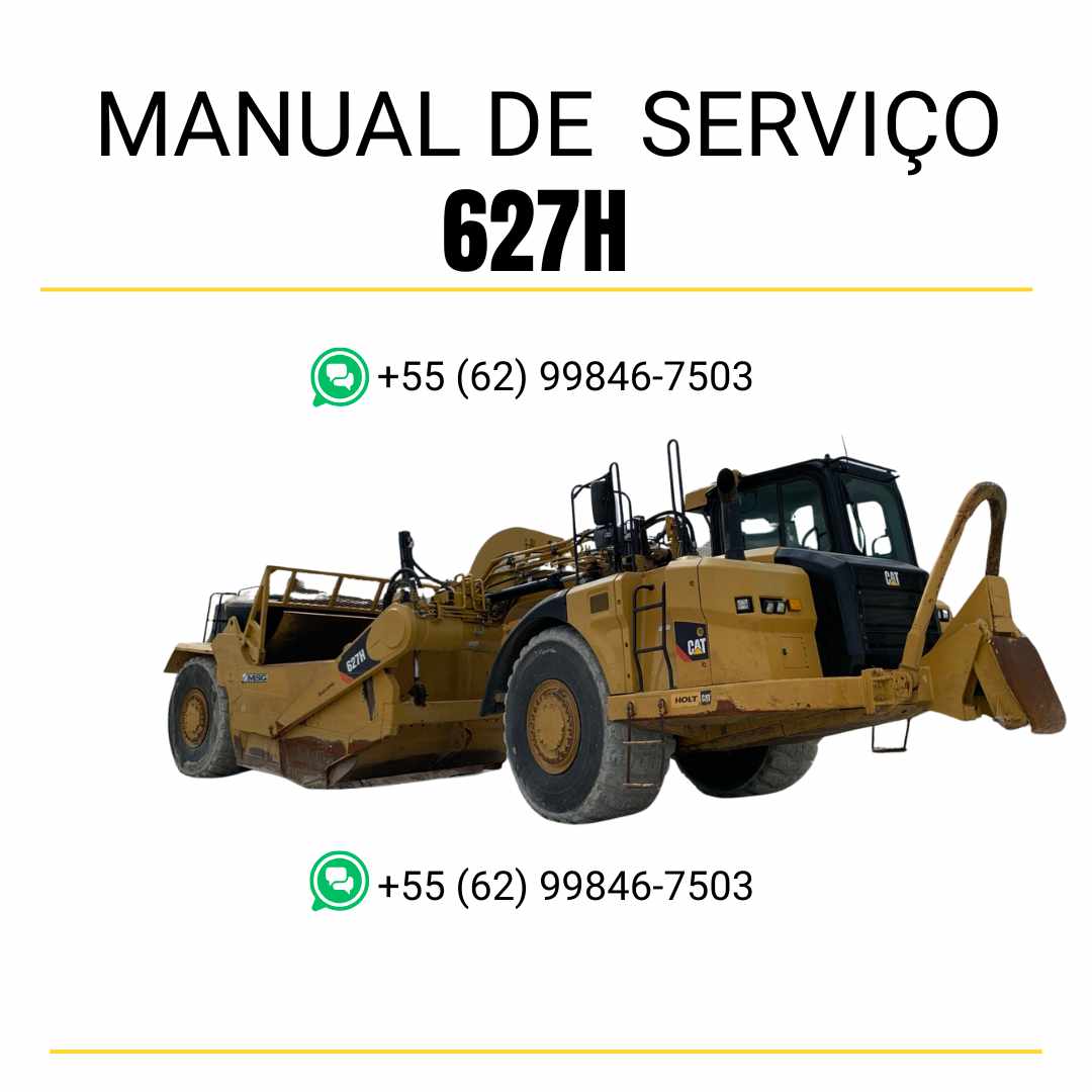 Manual de serviço Caterpillar 627H Trator de Rodas em inglês, PDF completo com instruções técnicas, reparos e manutenção detalhada