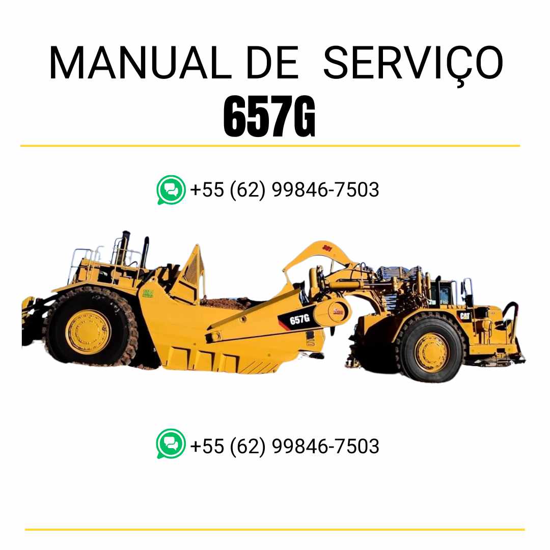 Manual de serviço Caterpillar 657G raspador de rodas em PDF, idioma inglês, com detalhes técnicos e guias de manutenção completos