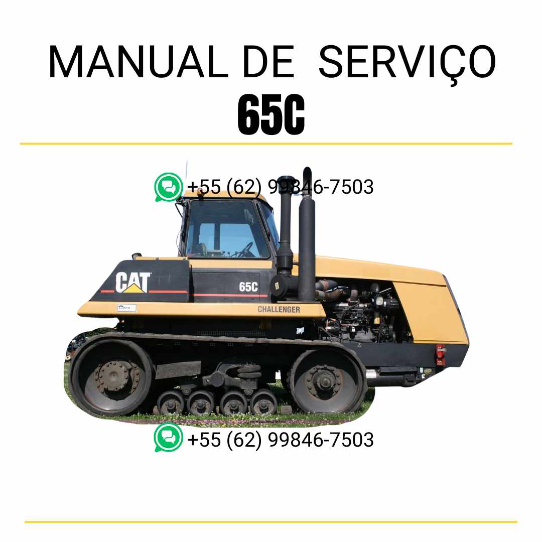 Manual de serviço Caterpillar 65C Challenger para trator, PDF em inglês com orientações de manutenção e reparos técnicos