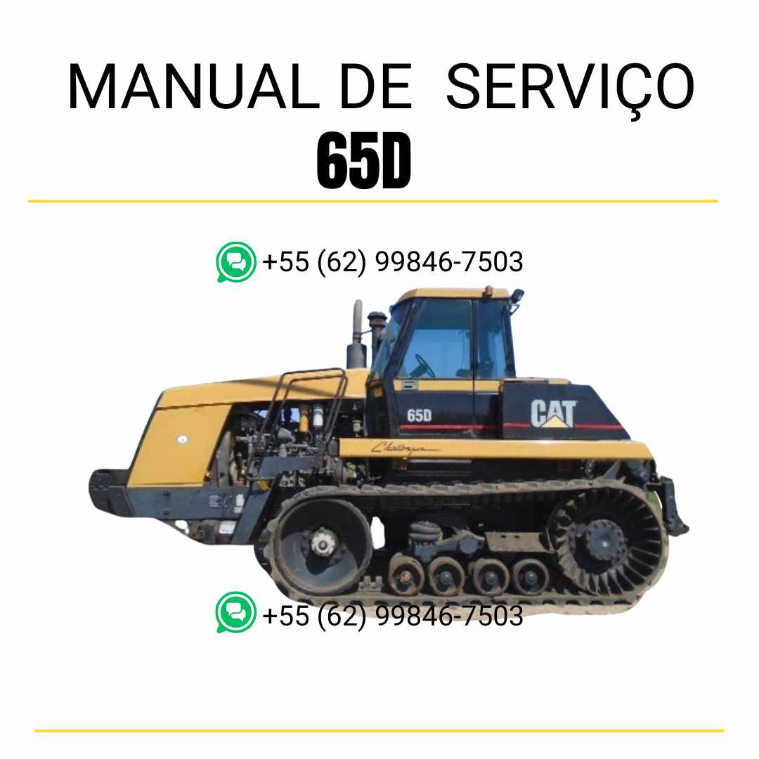 Manual de serviço Caterpillar 65D Challenger em PDF, trator agrícola robusto com guia de manutenção técnica em inglês