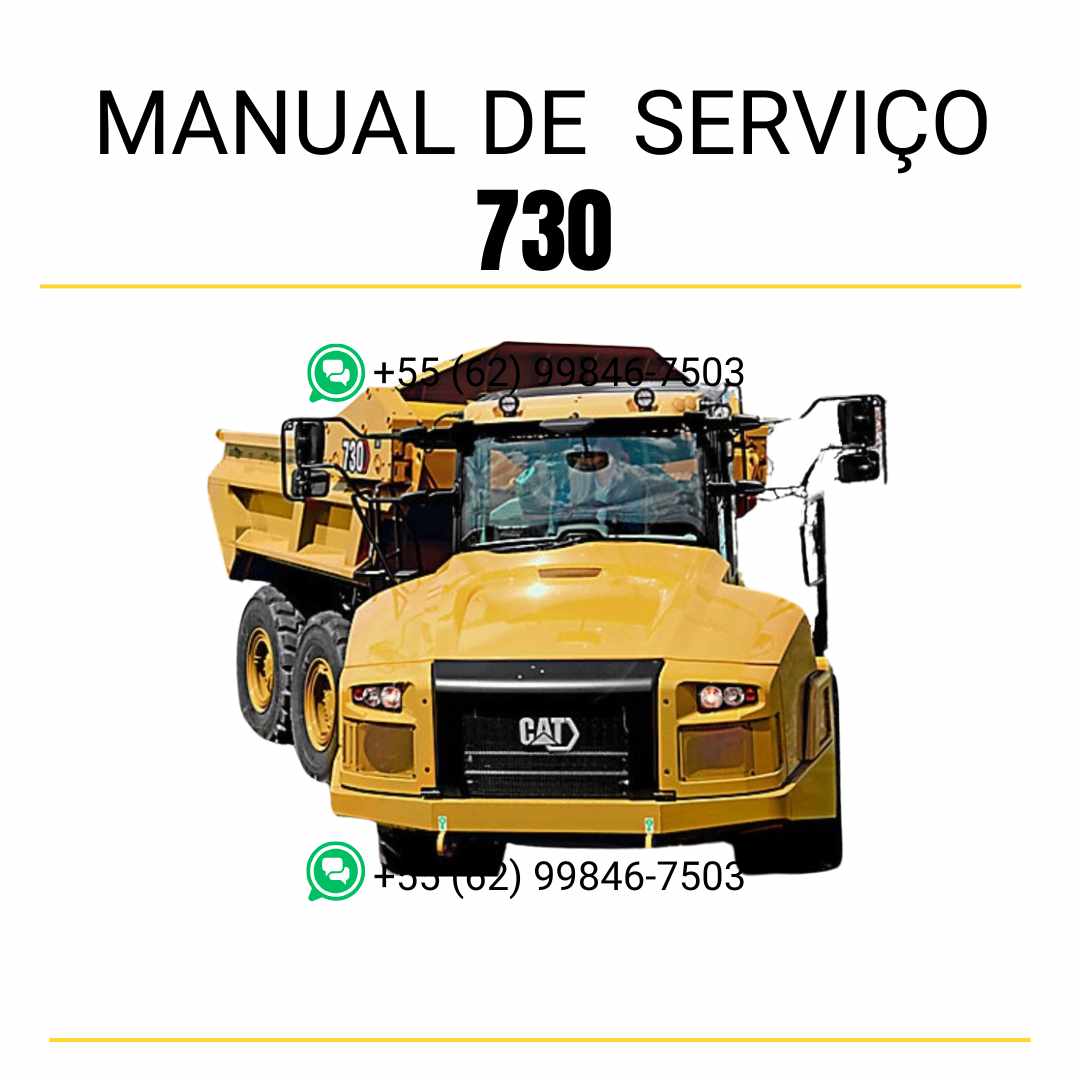 Manual de serviço Caterpillar 730 Caminhão Ejetor em PDF, instruções técnicas em inglês para manutenção e reparos completos