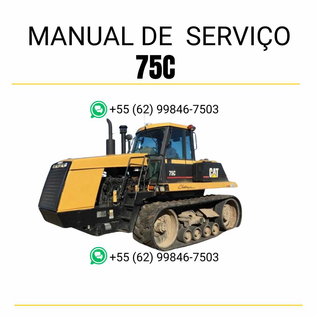 Manual de serviço Caterpillar 75C Challenger trator em PDF inglês, instruções técnicas completas para manutenção e reparos