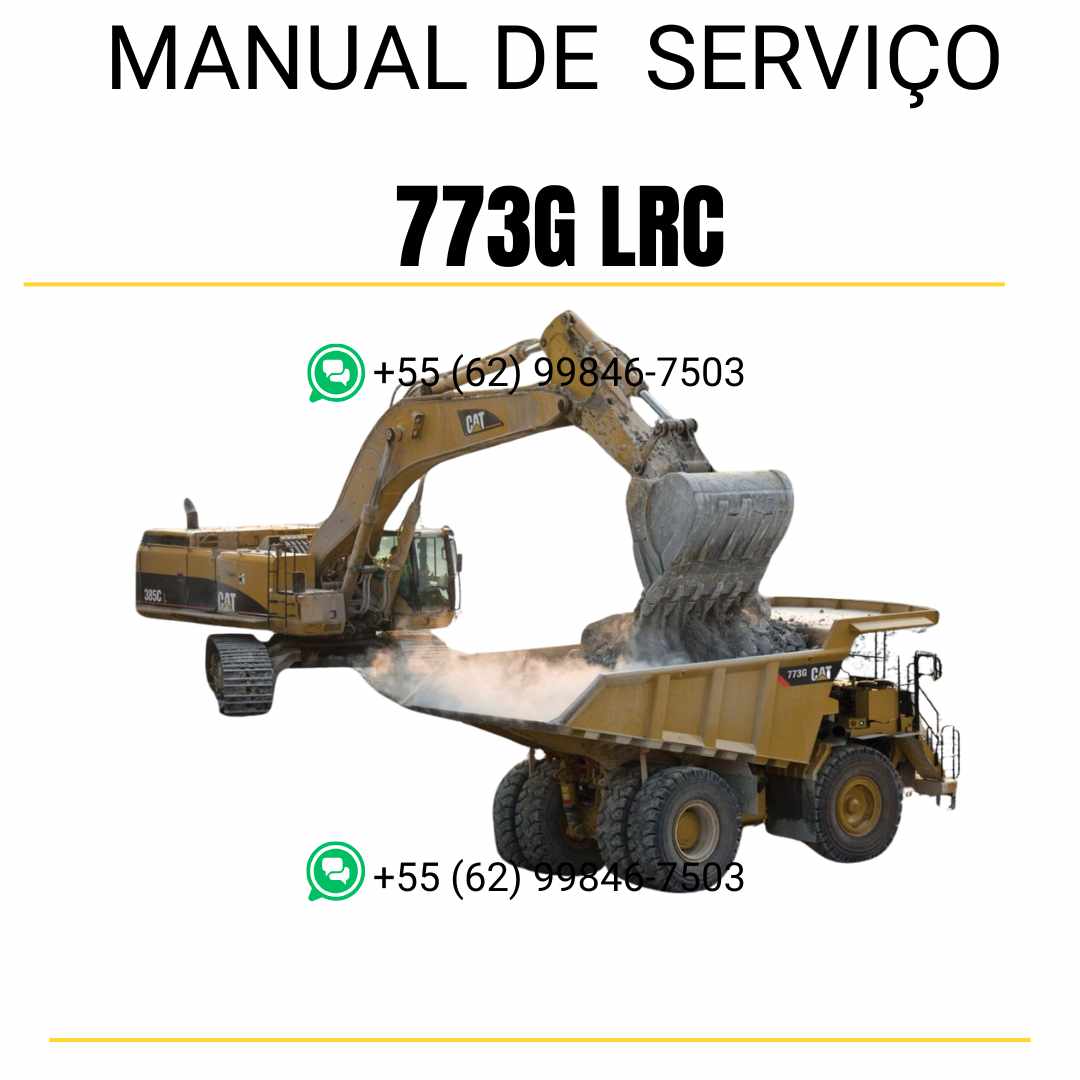 Manual de serviço Caterpillar 773G LRC caminhão fora de estrada em PDF inglês, guia técnico completo para manutenção, reparos e diagnósticos