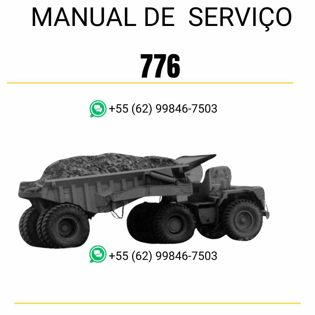 Manual de serviço Caterpillar 776 trator em PDF inglês, guia técnico detalhado para manutenção preventiva, diagnósticos e reparos completos
