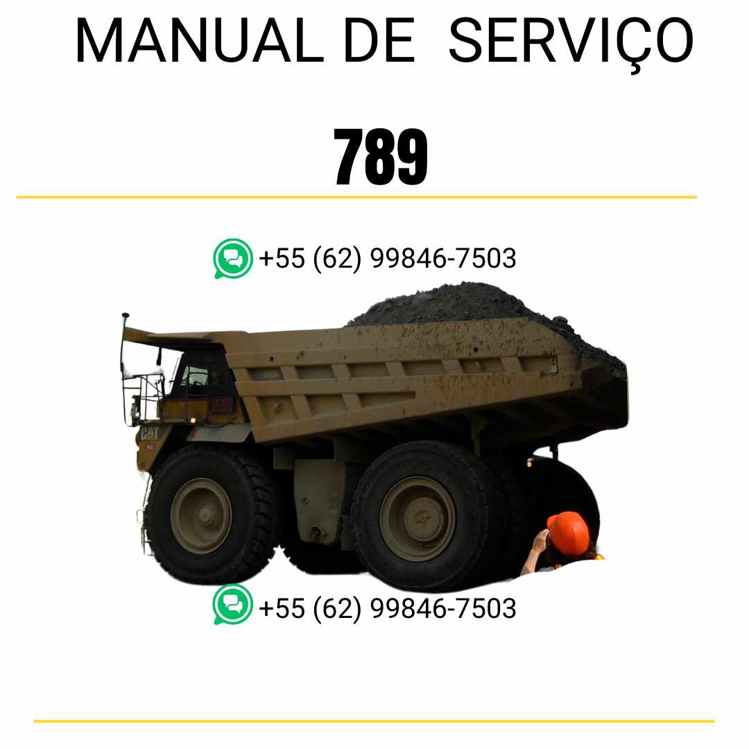 Manual de serviço Caterpillar 789 caminhão fora de estrada em PDF inglês, referência técnica completa para manutenção, diagnósticos e reparos