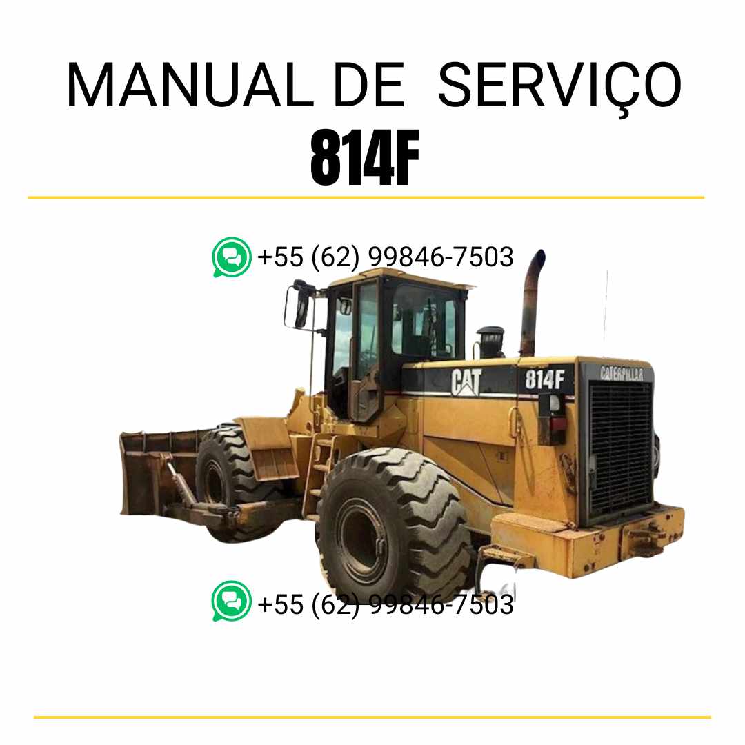 Manual de serviço Caterpillar 814F para trator de rodas em inglês, com instruções de reparo e guia técnico completo em PDF