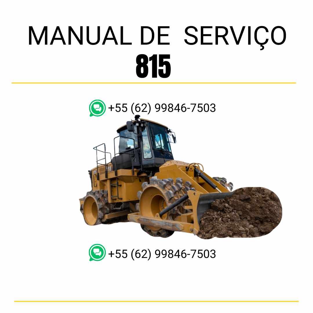 Manual de serviço Caterpillar 815 compactador de solo em inglês em PDF com instruções técnicas completas para reparos e manutenção