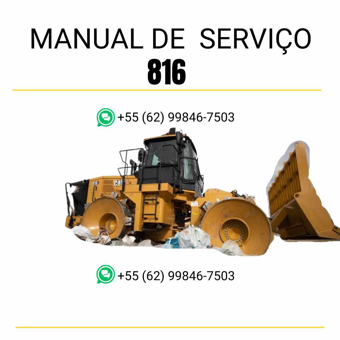 Manual de serviço Caterpillar 816 compactador de aterro em inglês em PDF com instruções técnicas completas para manutenção e reparação
