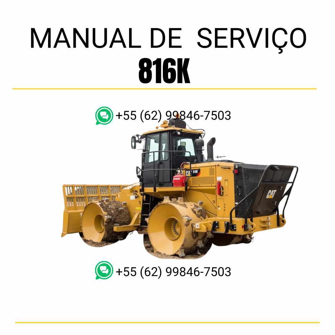 Manual de serviço Caterpillar 816K compactador de aterro em inglês em PDF com instruções detalhadas de manutenção e reparos técnicos