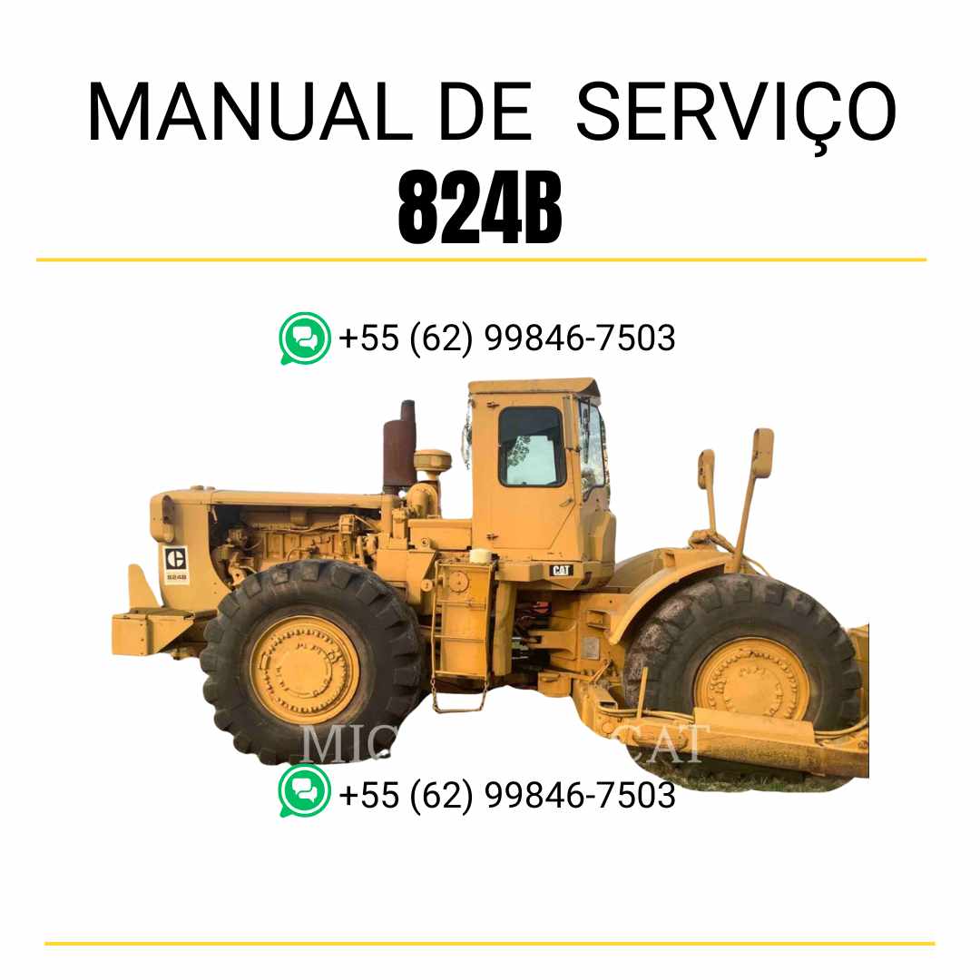 Manual de serviço Caterpillar 824B trator de rodas em inglês com instruções técnicas detalhadas em PDF