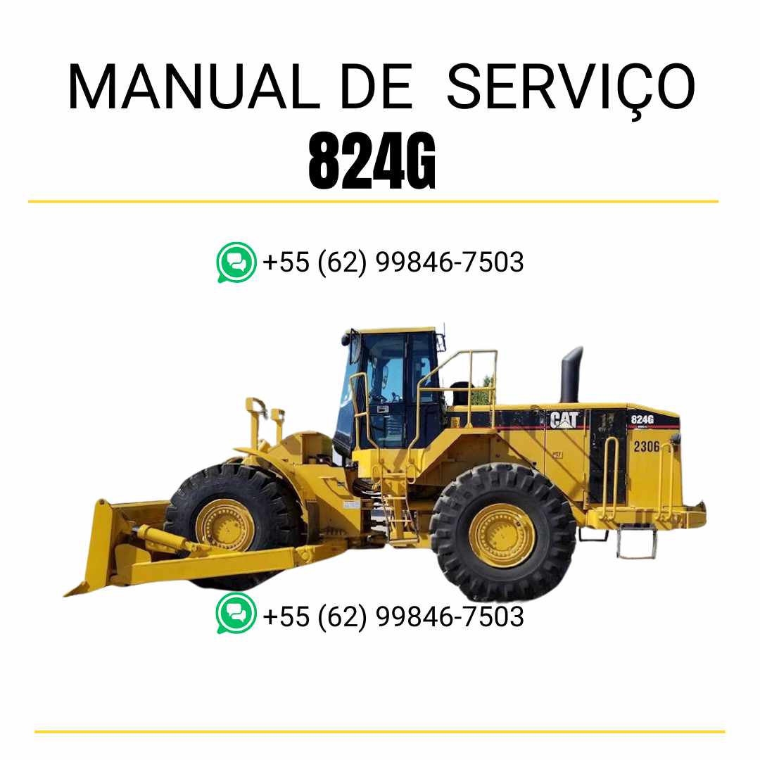 Manual de serviço Caterpillar 824G em PDF para trator de rodas, trazendo instruções práticas de manutenção e diagramas técnicos ilustrados