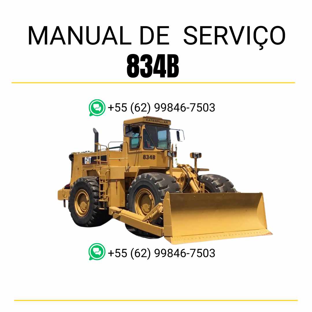 Manual de serviço Caterpillar 834B em PDF para trator de rodas, com instruções de manutenção, ilustrações técnicas e informações completas