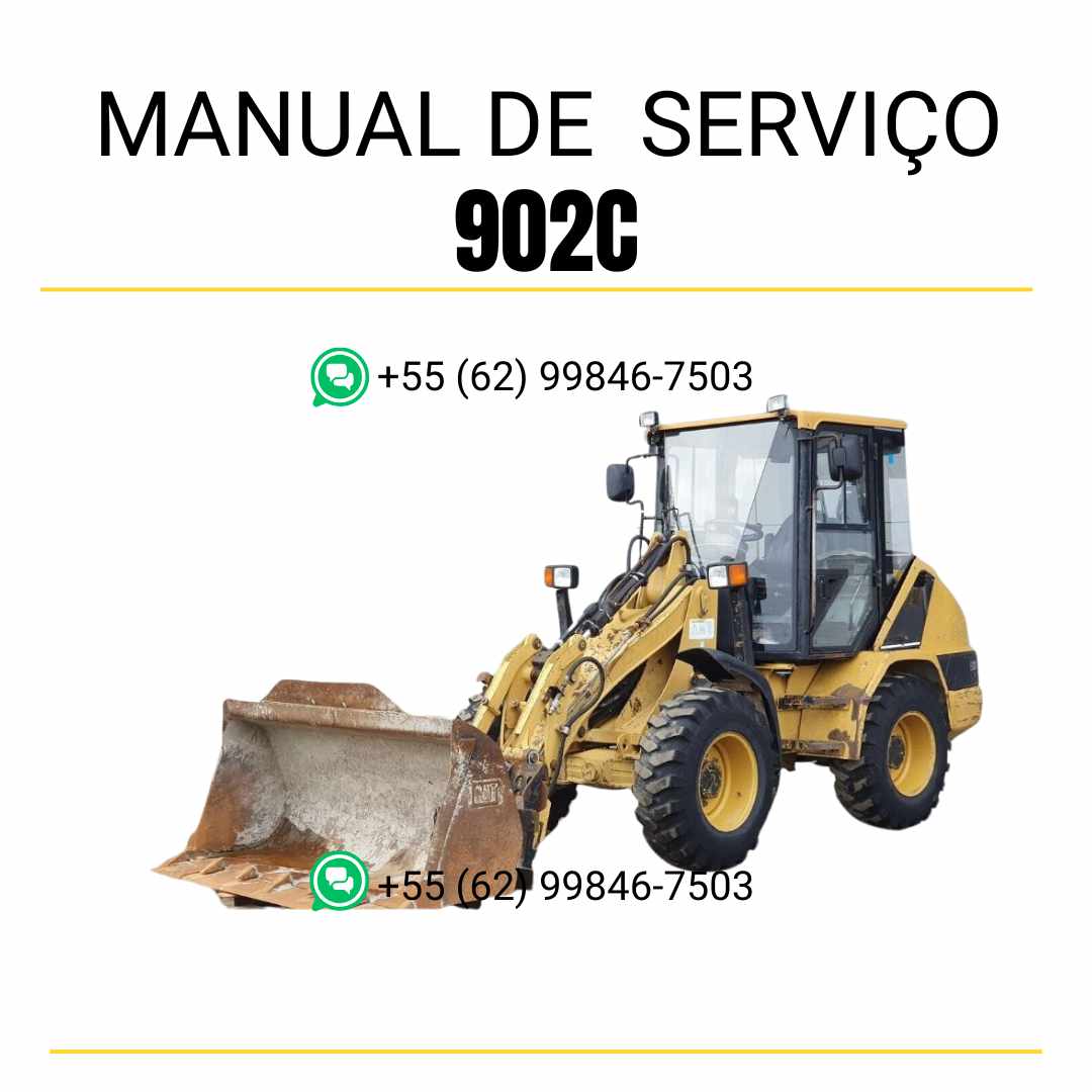 Manual de serviço Caterpillar 902C em PDF para carregadeira de rodas compacta, trazendo instruções de manutenção detalhadas e diagramas técnicos