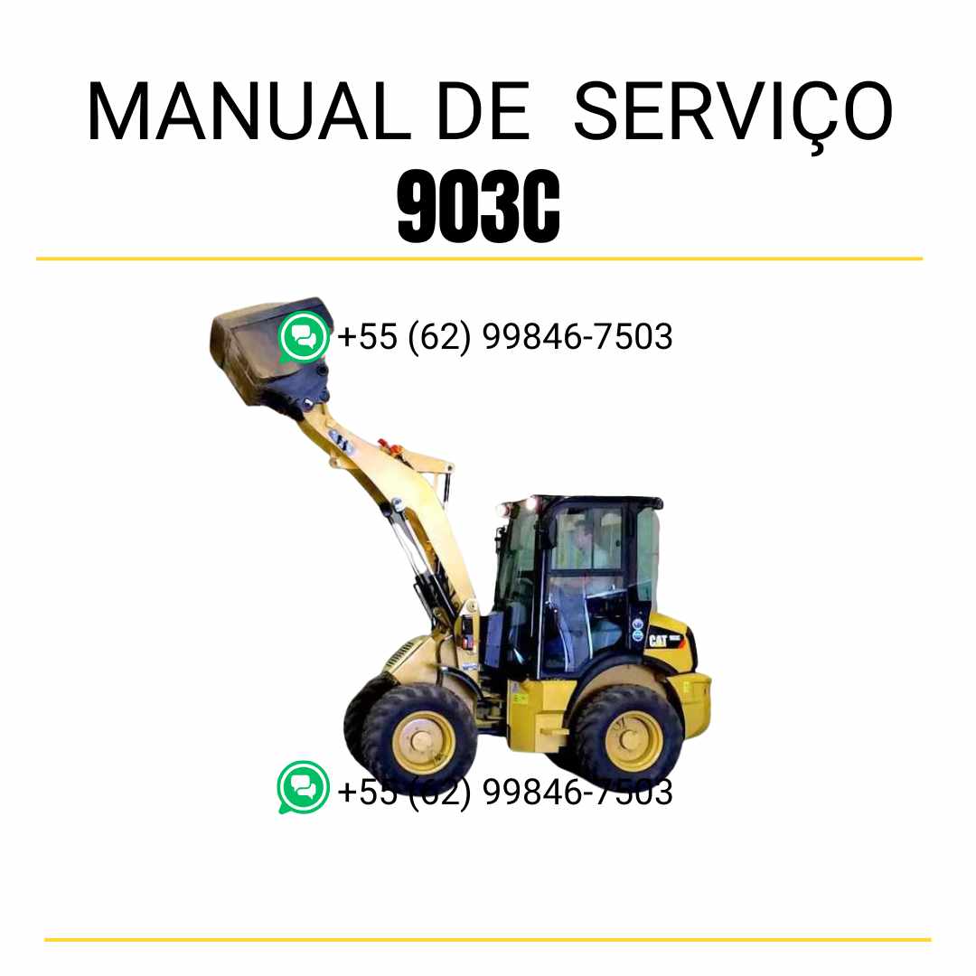 Manual de serviço Caterpillar 903C em PDF para carregadeira de rodas compacta, com instruções detalhadas de manutenção e esquemas técnicos