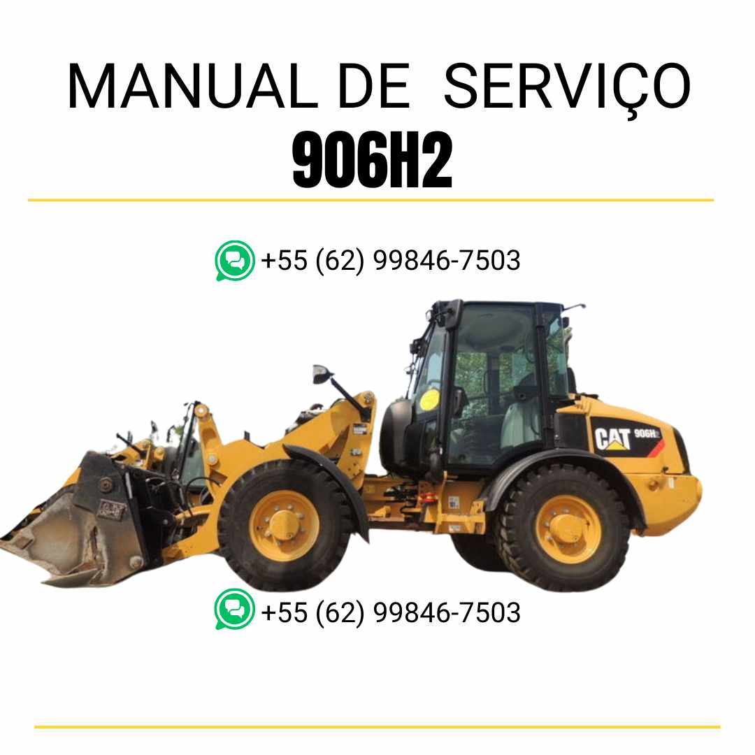 Manual de serviço Caterpillar 906H2 em PDF para carregadeira de rodas compacta, com instruções de manutenção detalhada e diagramas técnicos