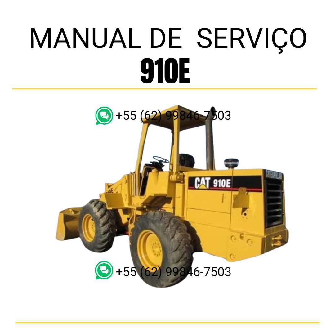 Manual de serviço Caterpillar 910E em PDF para carregadeira de rodas compacta, guia técnico completo com instruções e diagramas detalhados