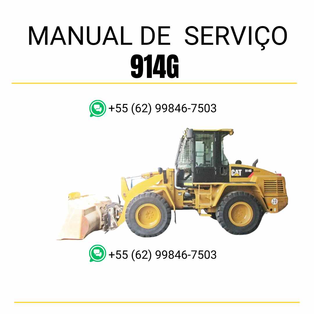 Manual de serviço Caterpillar 914G em PDF para carregadeira de rodas compacta, com guia de manutenção detalhado e instruções técnicas claras