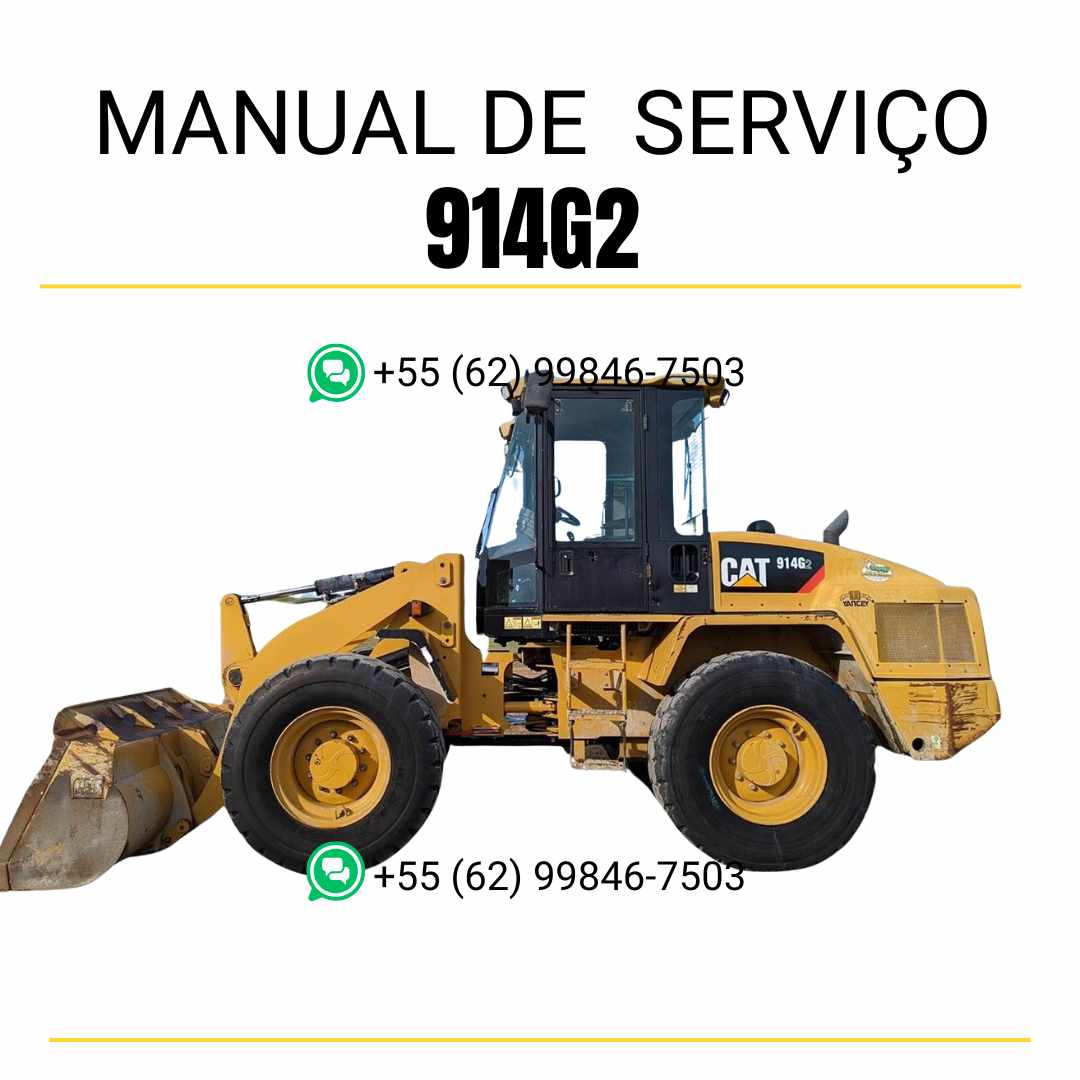 Manual de serviço Caterpillar 914G2 em PDF para carregadeira de rodas compacta, trazendo instruções técnicas detalhadas e orientações de manutenção