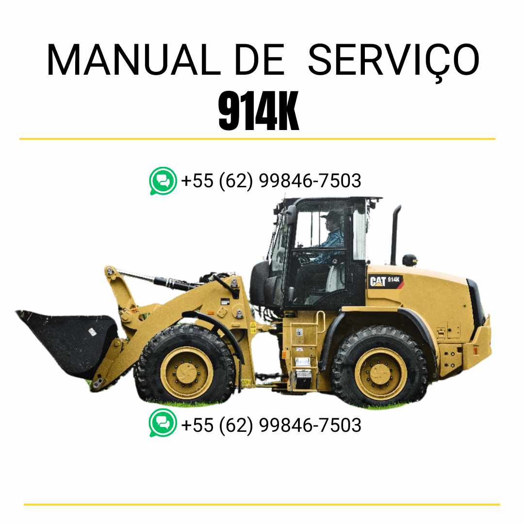 Manual de serviço Caterpillar 914K em PDF para carregadeira de rodas compacta, com guia completo de manutenção e instruções técnicas detalhadas