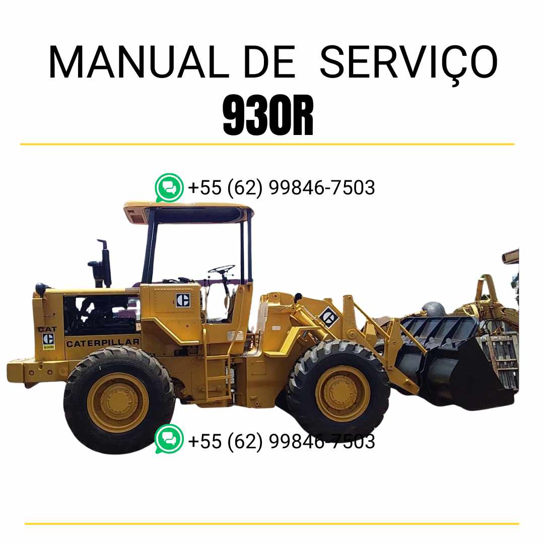 Manual de serviço Caterpillar 930R em PDF para carregadeira de rodas, guia completo com instruções técnicas de manutenção, diagnóstico e reparo