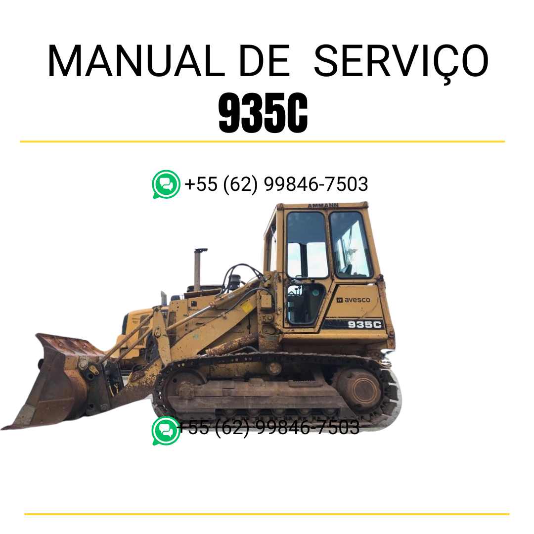 Manual de serviço Caterpillar 935C em inglês, PDF completo para carregadeira de esteira com instruções técnicas detalhadas e guia de manutenção
