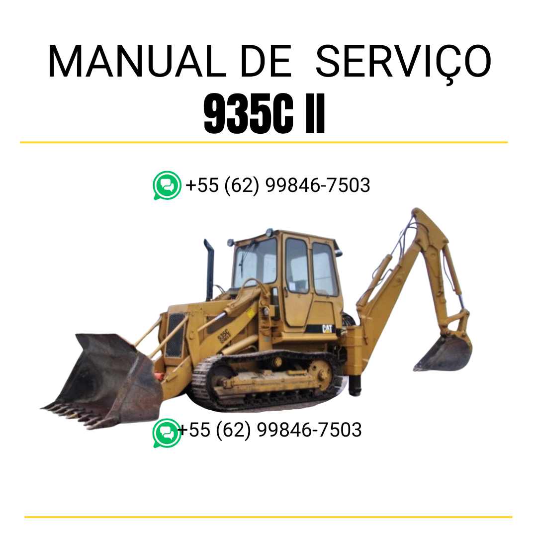 Manual de serviço Caterpillar 935C II em inglês, PDF detalhado para carregadeira de esteira com guia completo de manutenção e instruções técnicas