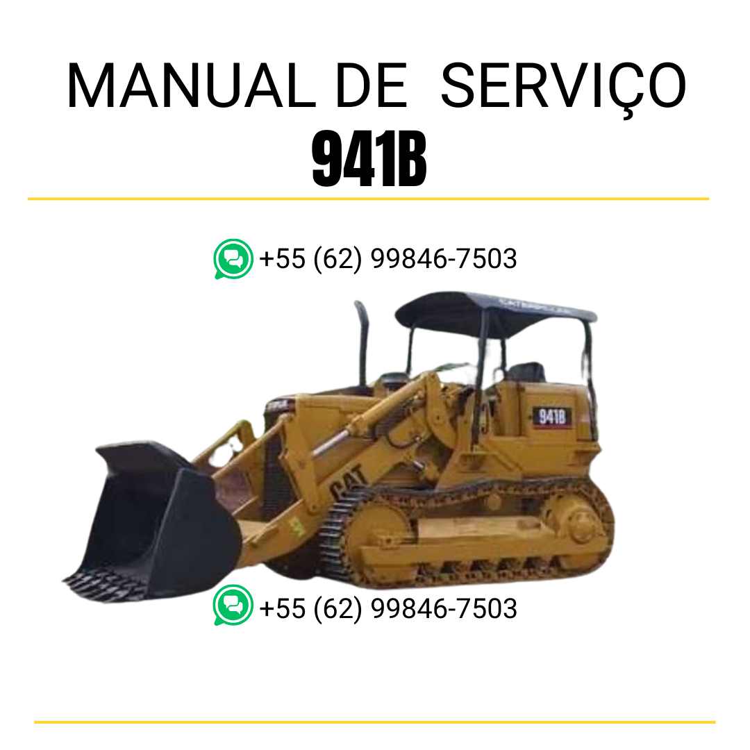 Manual de serviço Caterpillar 941B em inglês, PDF completo para carregadeira de esteira com guia de manutenção detalhada e instruções técnicas
