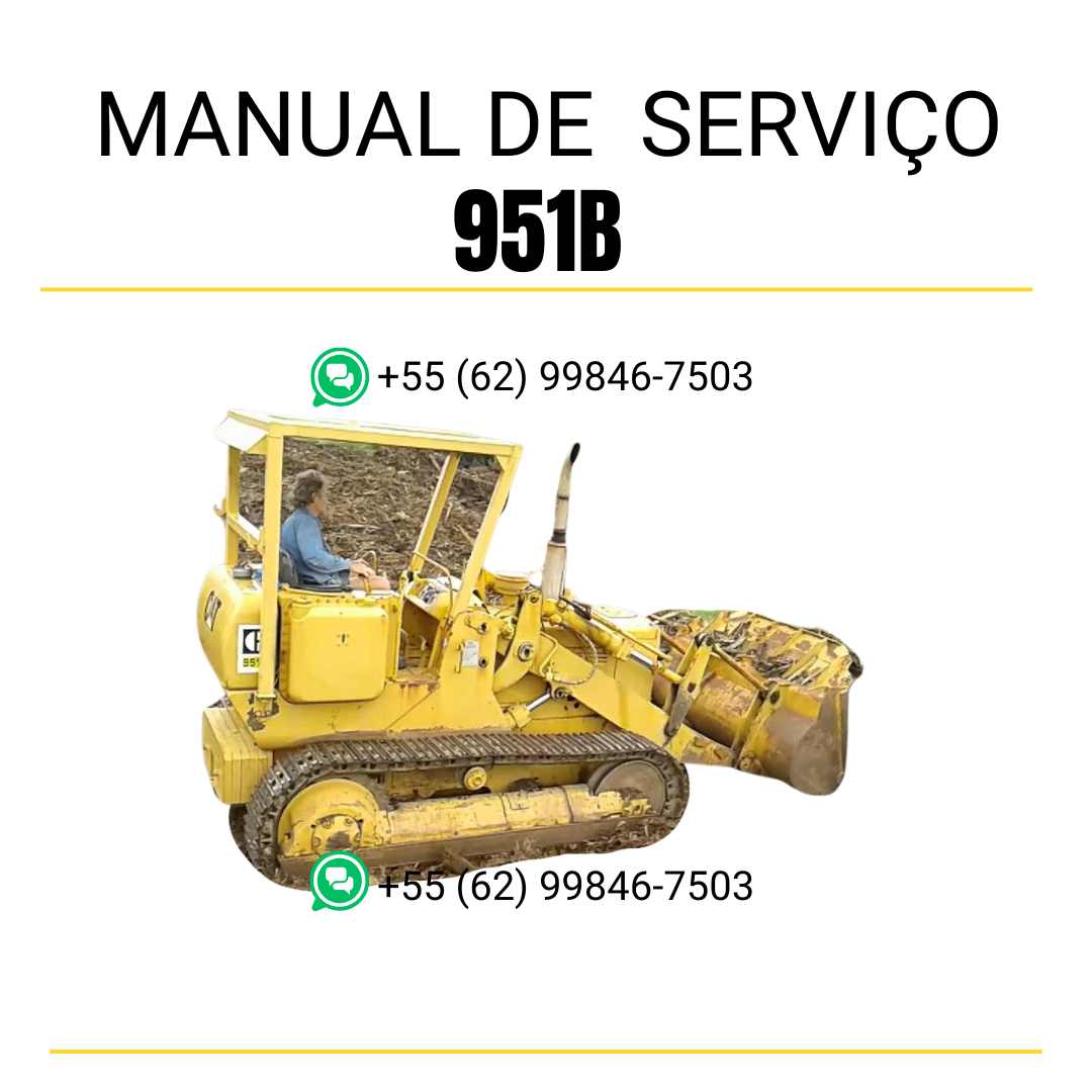 Manual de serviço Caterpillar 951B em inglês, PDF detalhado para carregadeira de esteira com guia de manutenção completa e instruções técnicas