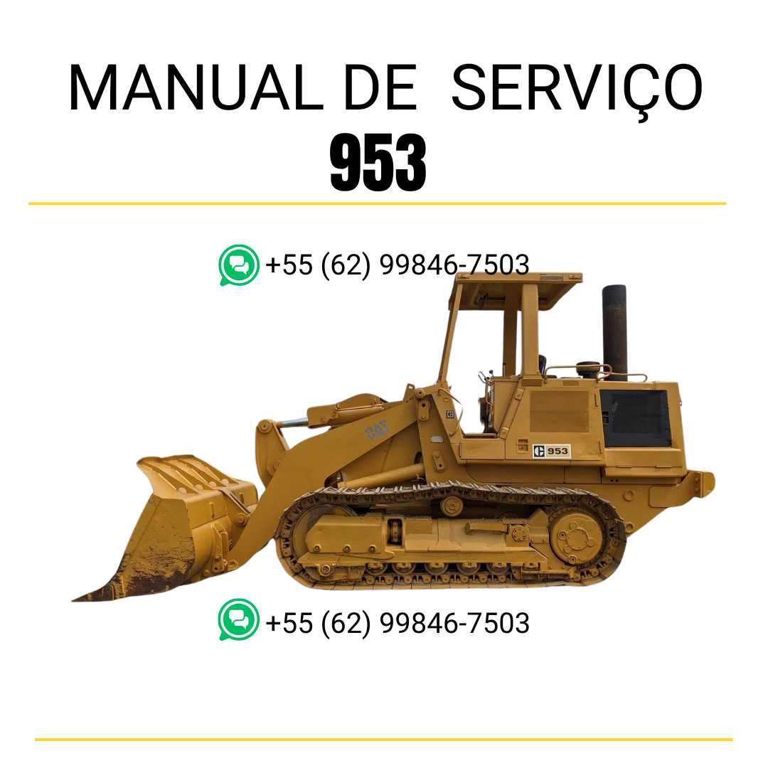 Manual de serviço Caterpillar 953 em inglês, PDF detalhado para carregadeira de esteira com guia completo de manutenção e instruções técnicas