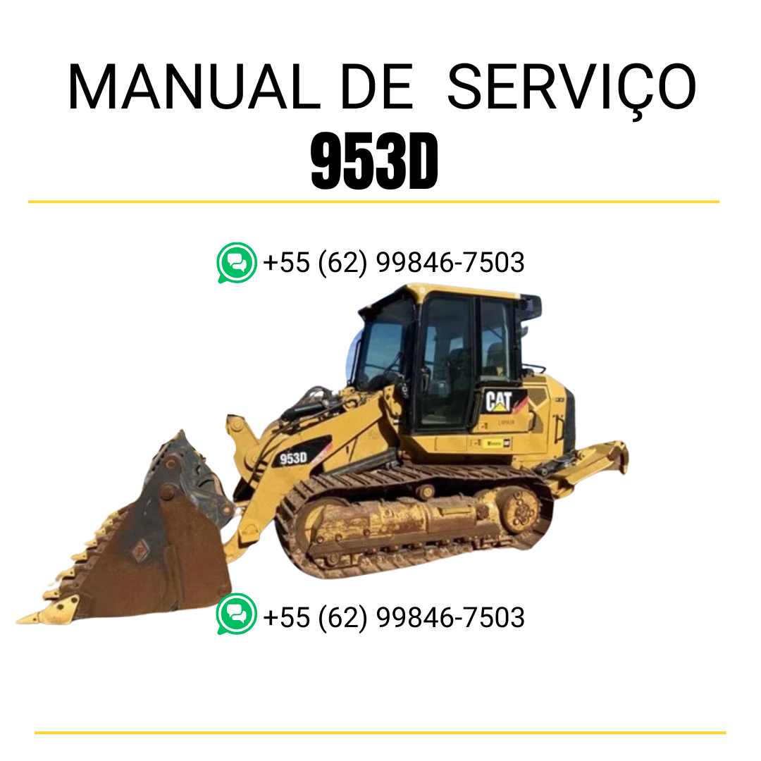 Manual de serviço Caterpillar 953D em inglês, PDF completo para carregadeira de esteira com guia técnico de manutenção e instruções detalhadas