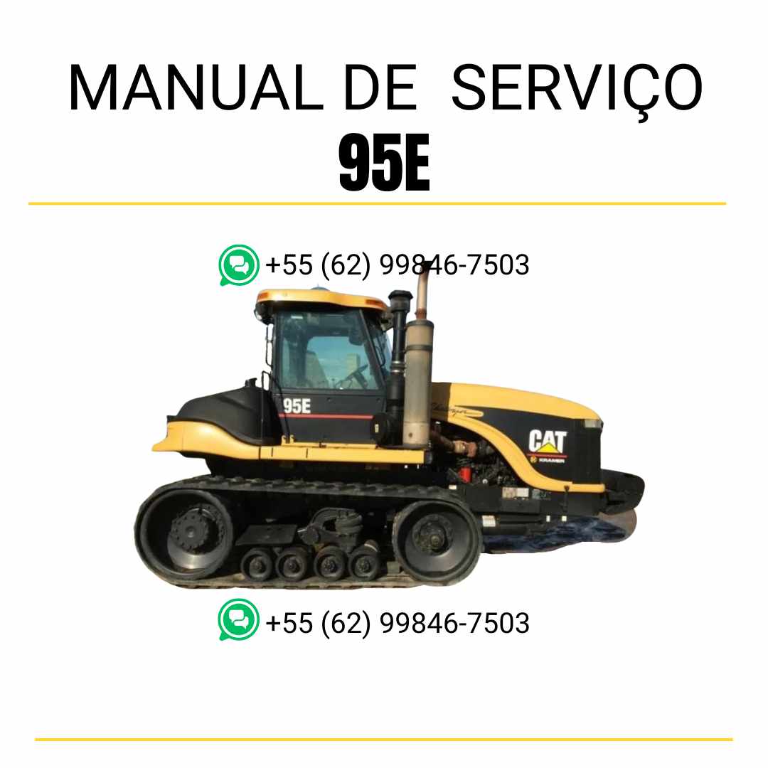 Manual de serviço Caterpillar 95E Challenger trator em inglês em PDF com instruções técnicas detalhadas e guia completo de manutenção