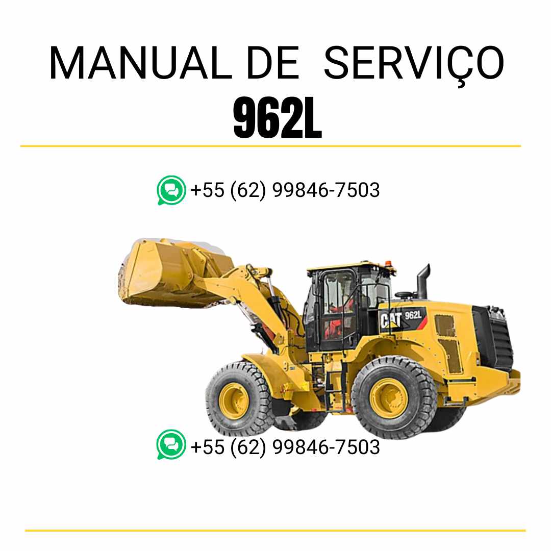 Manual de serviço Caterpillar 962L em PDF para carregadeira de rodas, guia completo com instruções técnicas de manutenção, reparo e diagnóstico