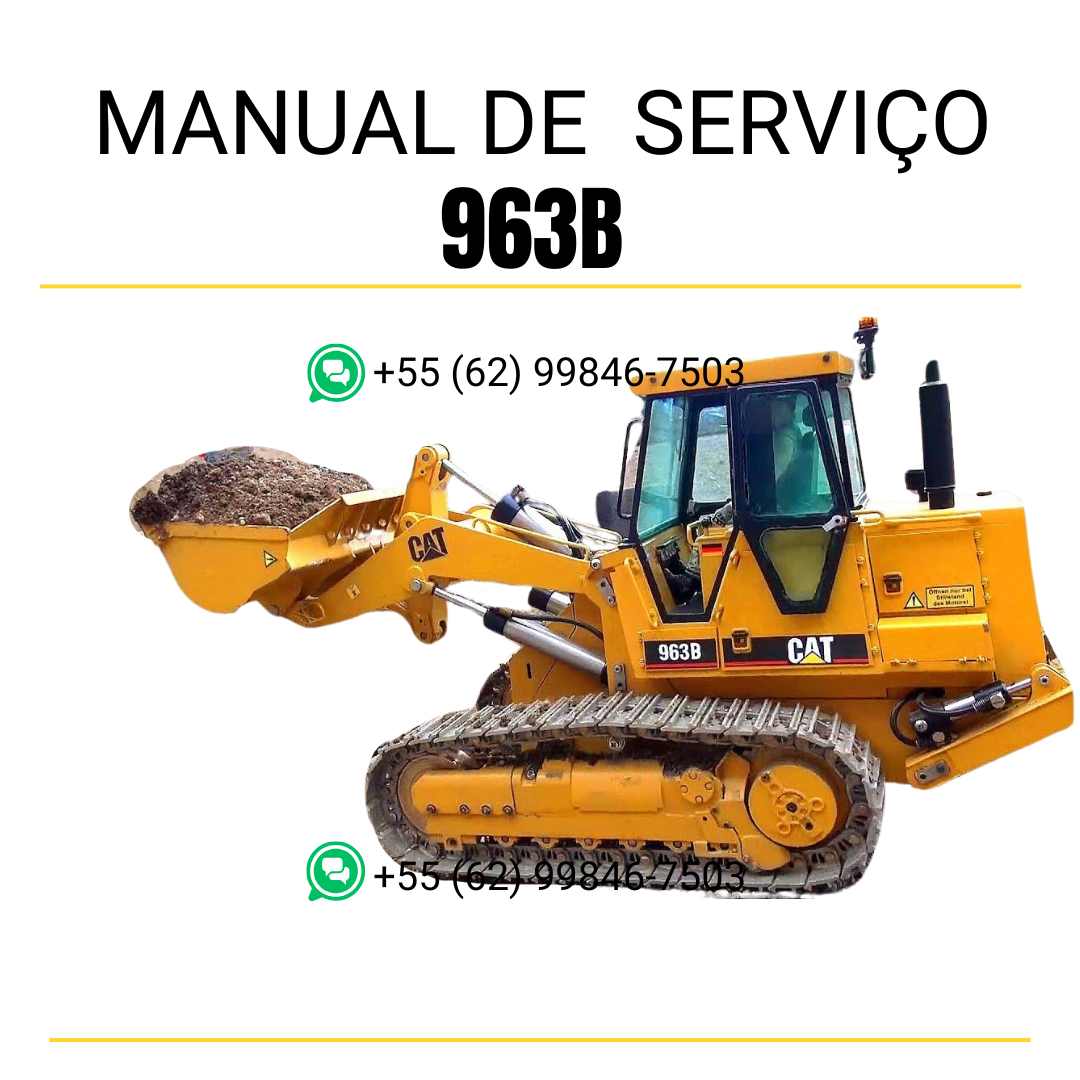 Manual de serviço Caterpillar 963B em inglês, PDF detalhado para carregadeira de esteira com guia de manutenção completa e instruções técnicas