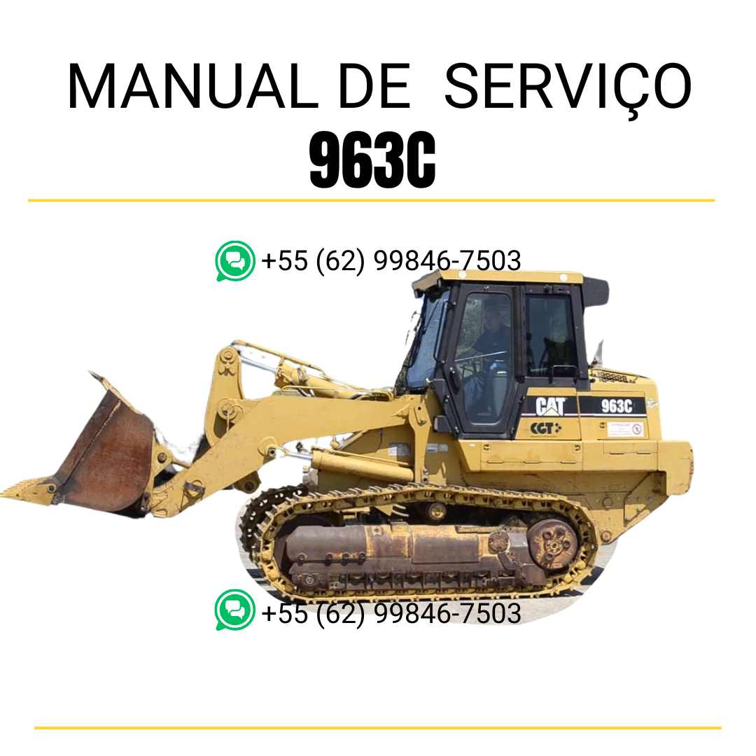 Manual de serviço Caterpillar 963C em inglês, PDF completo para carregadeira de esteira com instruções técnicas detalhadas e guia de manutenção