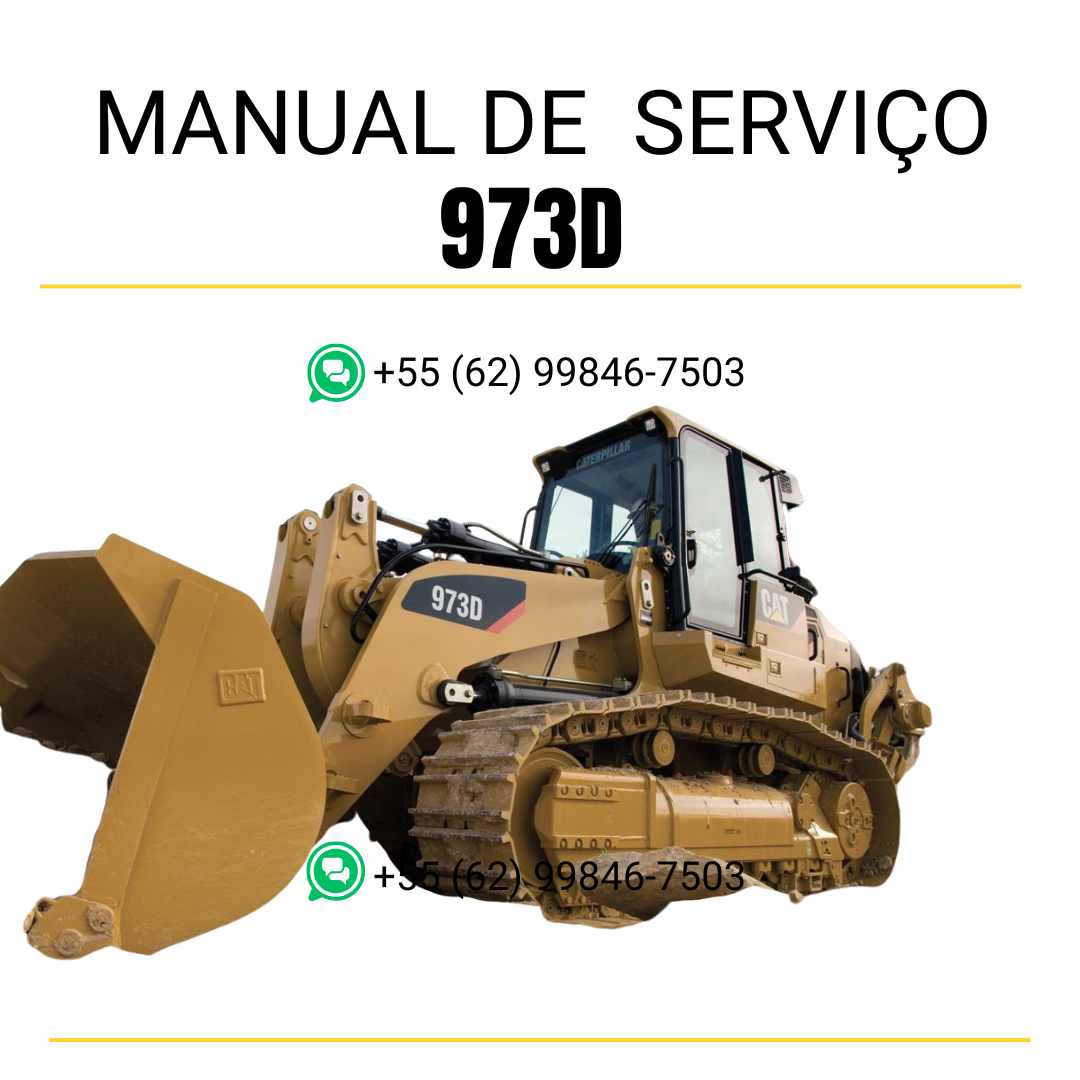 Manual de serviço Caterpillar 973D em inglês, PDF completo para carregadeira de esteira com instruções técnicas detalhadas e guia de manutenção