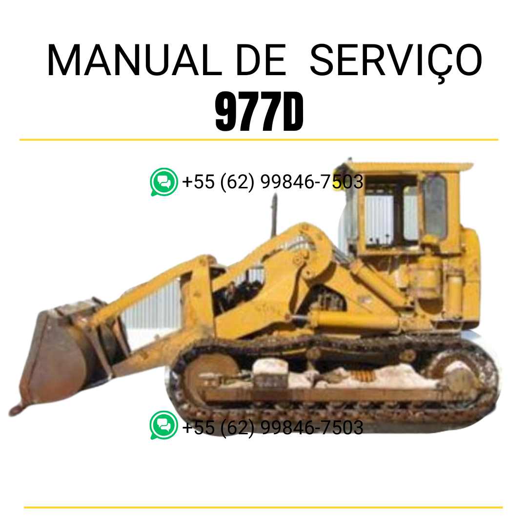 Manual de serviço Caterpillar 977D em inglês, PDF detalhado para carregadeira de esteira com instruções técnicas e guia completo de manutenção