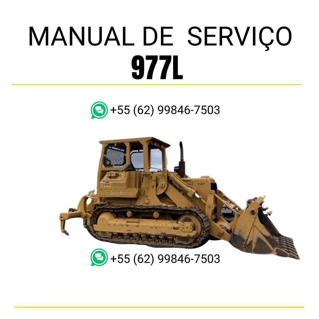 Manual de serviço Caterpillar 977L em inglês, PDF completo para carregadeira de esteira com instruções técnicas detalhadas e guia de manutenção