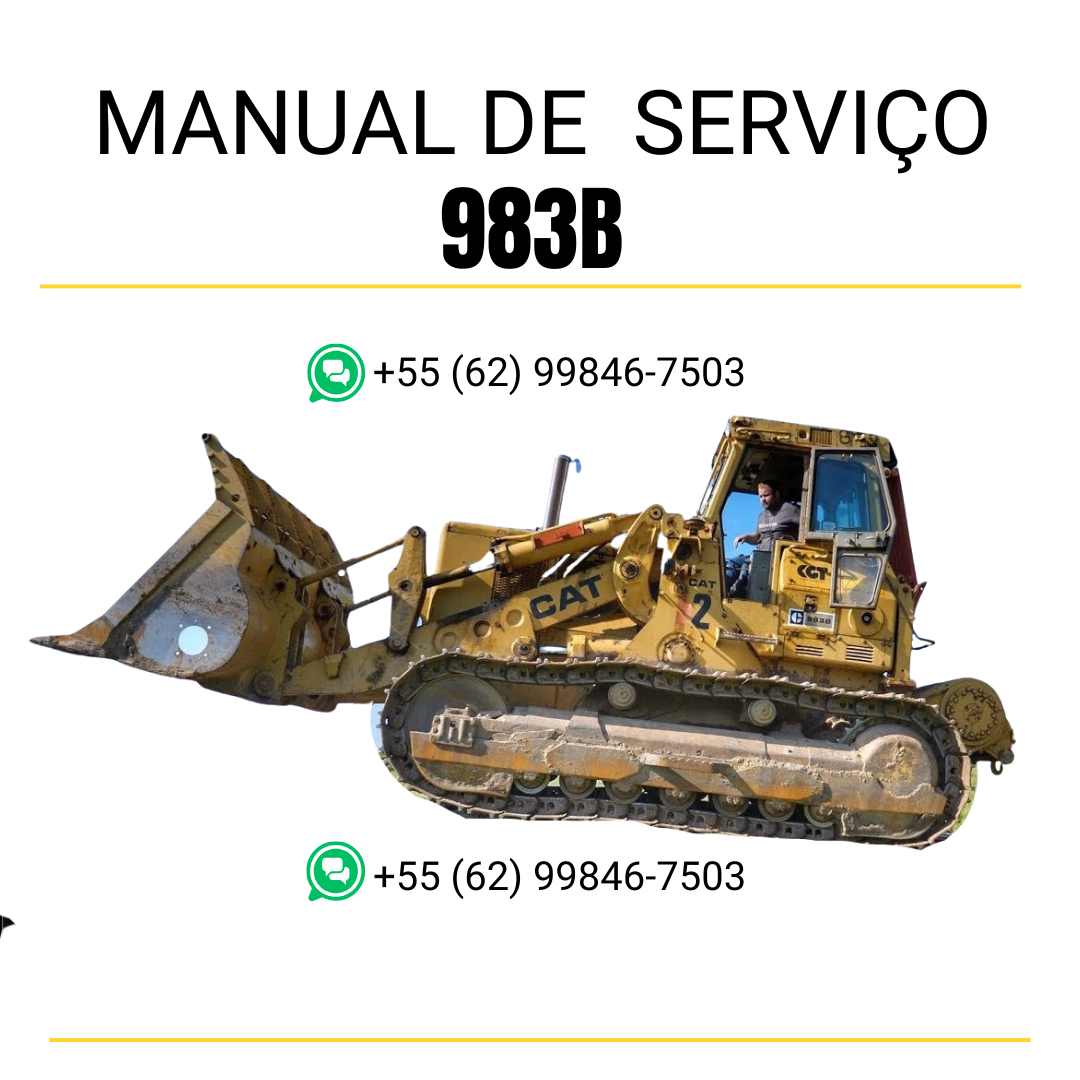 Manual de serviço Caterpillar 983B em inglês, PDF completo para carregadeira de esteira com instruções técnicas detalhadas e guia de manutenção