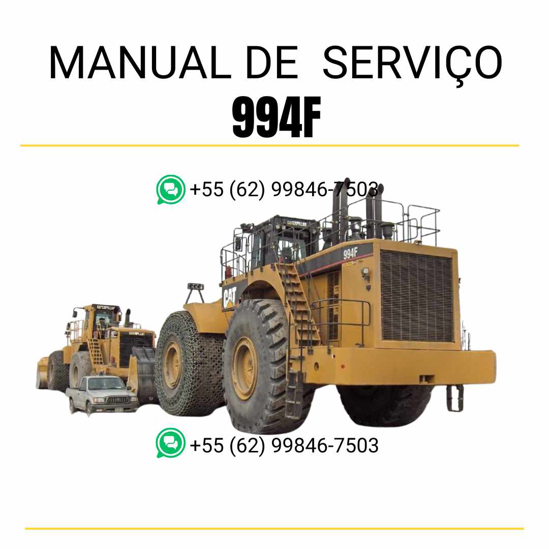 Manual de serviço Caterpillar 994F para carregadeira de rodas em inglês, guia completo de manutenção em PDF