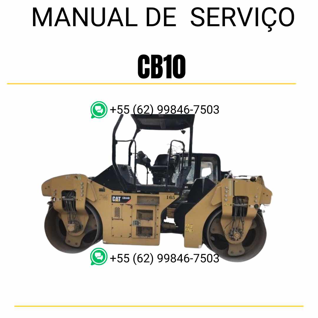 Manual de serviço Caterpillar CB10 em inglês, PDF técnico para rolo compactador com instruções completas de manutenção e reparo