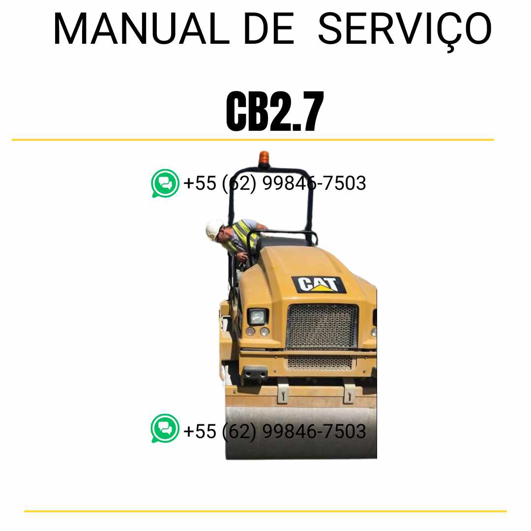 Manual de serviço Caterpillar CB2.7 em inglês, PDF técnico para rolo compactador vibratório com instruções completas de manutenção e reparo