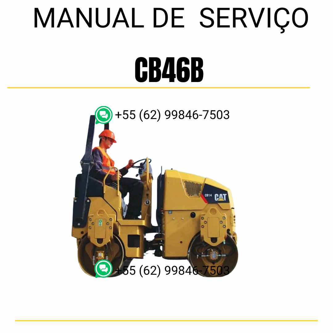 Manual de serviço Caterpillar CB46B em inglês, PDF técnico para rolo compactador vibratório com orientações completas de manutenção e reparo