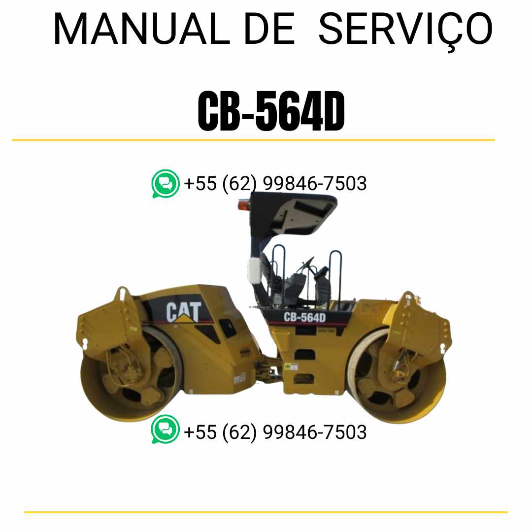 Manual de serviço Caterpillar CB-564D em inglês, PDF detalhado para rolo compactador vibratório com instruções de manutenção e reparo