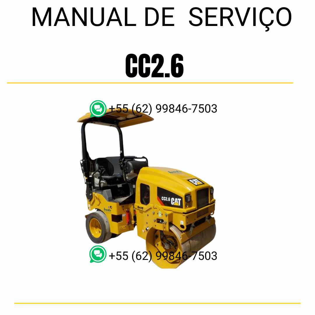 Manual de serviço Caterpillar CC2.6 em inglês, PDF detalhado para rolo compactador vibratório com instruções técnicas completas de manutenção