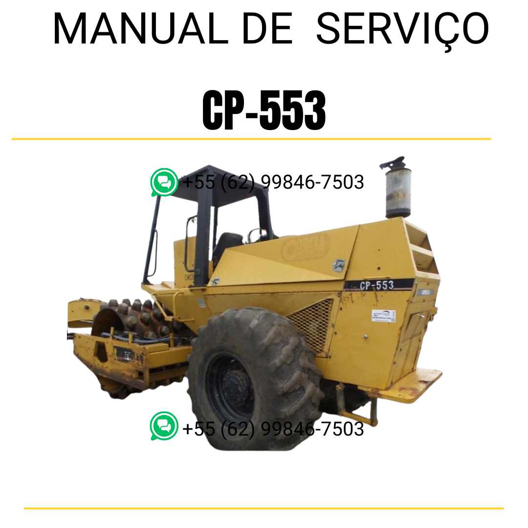 Manual de serviço Caterpillar CP-553 em inglês, PDF completo para rolo compactador vibratório com guia técnico de manutenção e instruções detalhadas