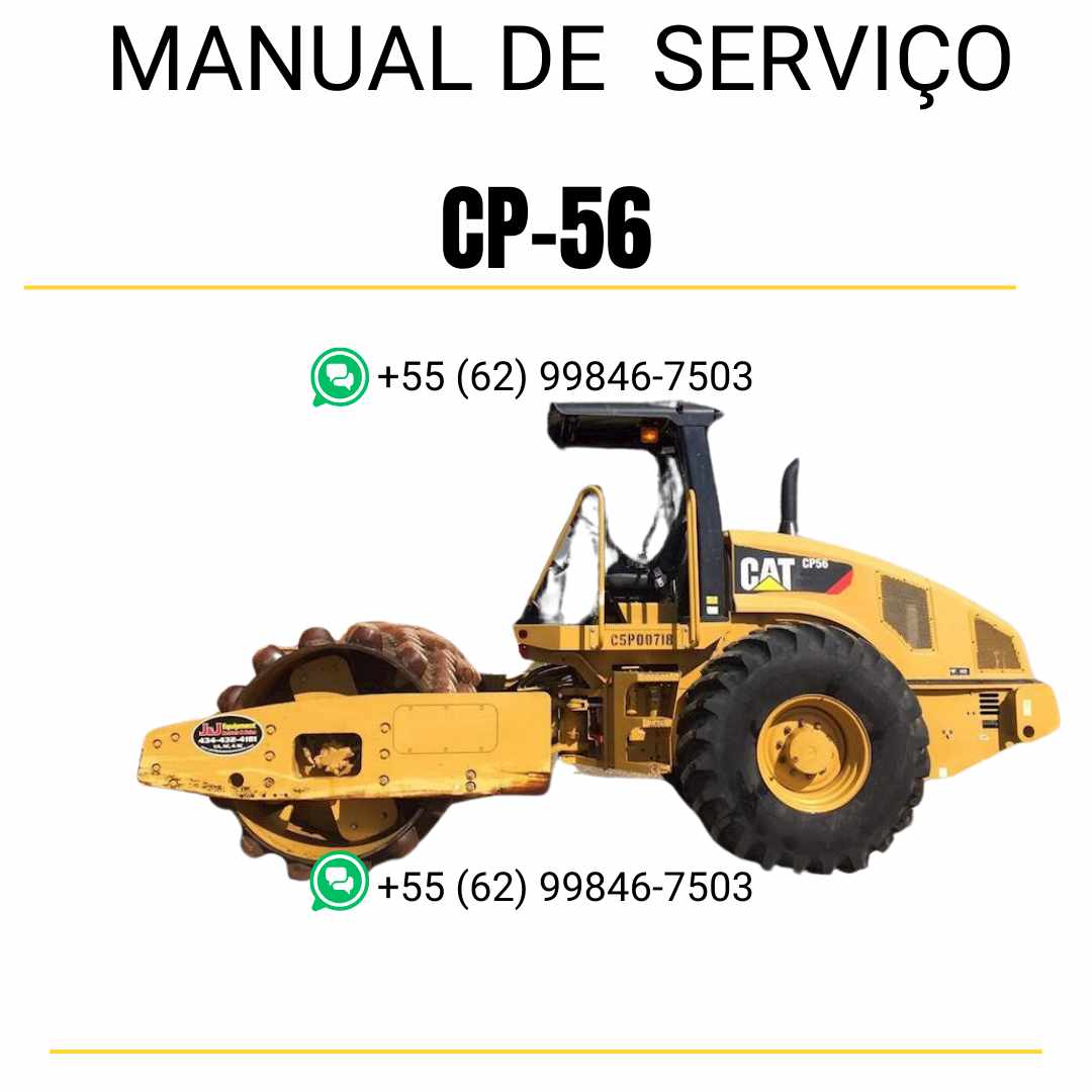 Manual de serviço Caterpillar CP-56 em inglês, PDF técnico para rolo compactador vibratório com instruções detalhadas de manutenção e reparo
