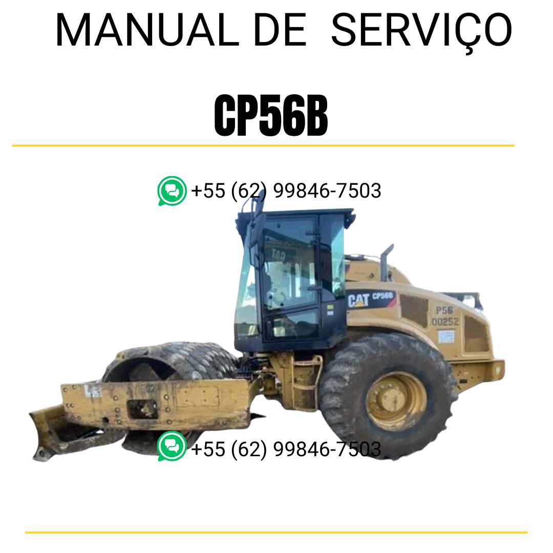 Manual de serviço Caterpillar CP-56B em inglês, PDF detalhado para rolo compactador vibratório com instruções completas de manutenção e guia técnico